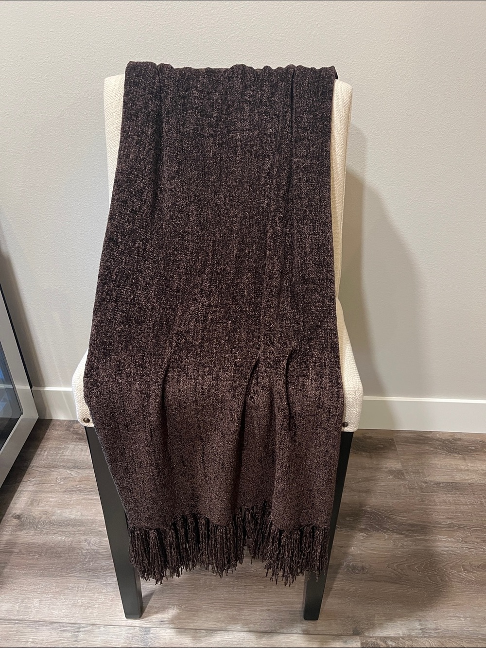 NEW Pier 1 Plush Throw in Deep Brown